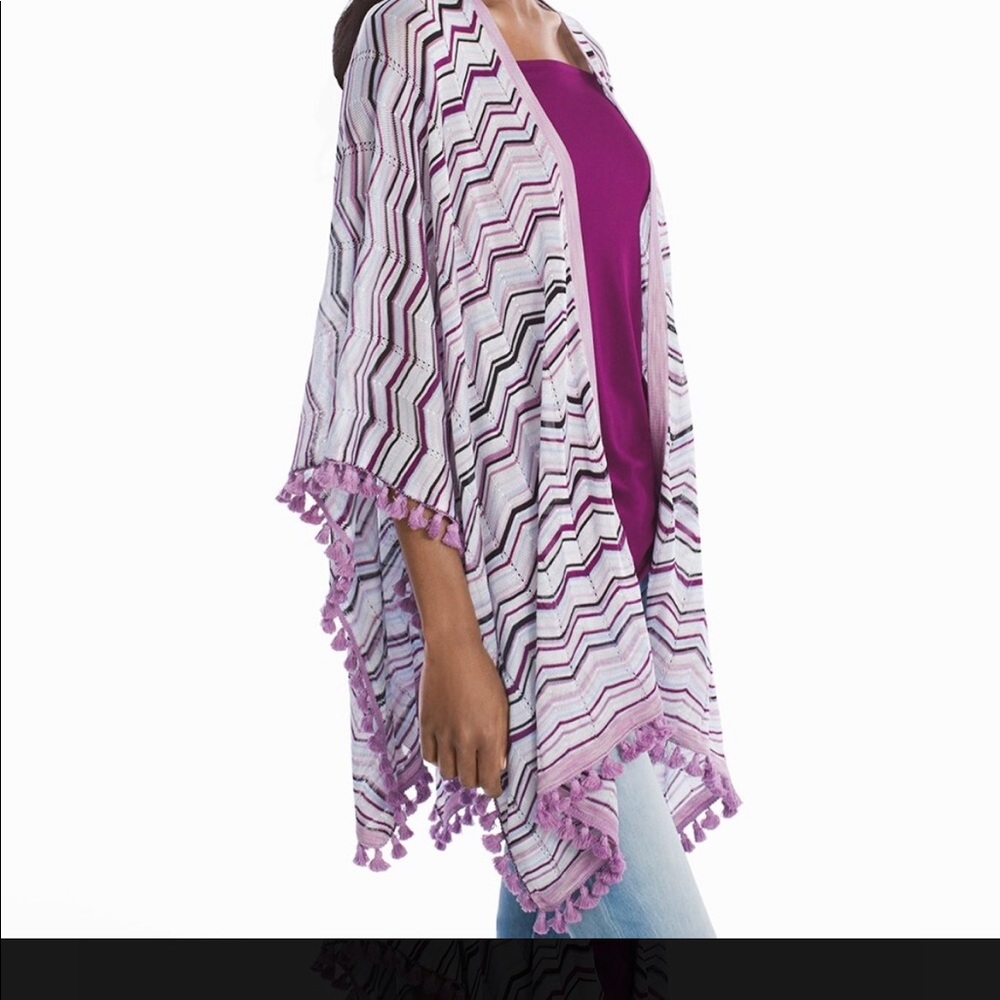✨2 for $30✨ WHBM chevron stripe knit wrap or swimsuit coverup